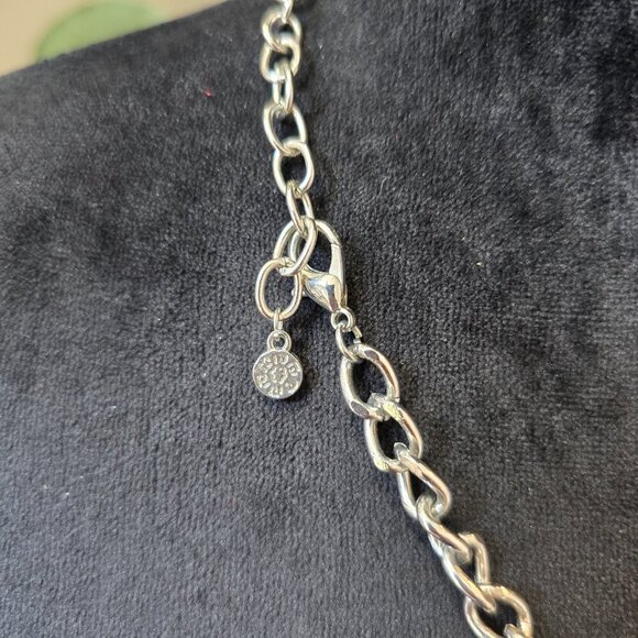 Womens Blue Swirls Circle Stack Pendant Necklace Jewelry with Lobster Clasp - Picture 7 of 8